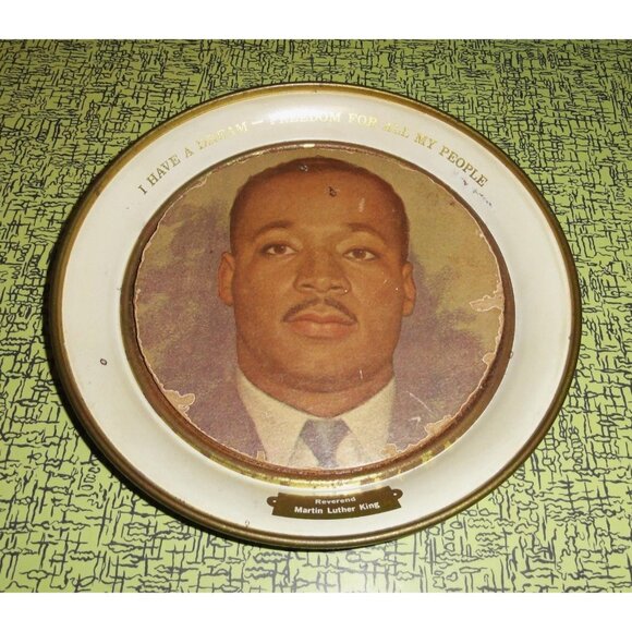 Vintage Reverend Martin Luther King Metal Wall Hanging Plate I have a dream - Picture 7 of 10